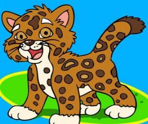 пазл Детские Jaguar, небольшой ягуар является лучшим другом Диего